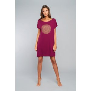 Mandala Short Sleeve Shirt - Wine