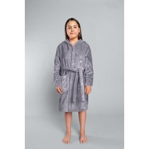 Arte Long Sleeve Bathrobe for Girls - Grey