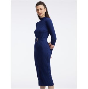 Orsay Navy Blue Women's Knit Midi Dress - Women's