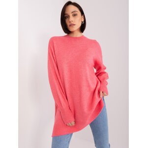 Coral long oversize sweater
