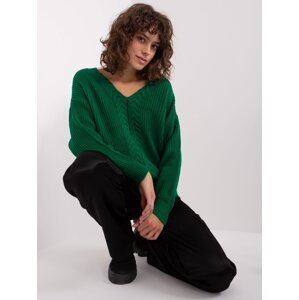 Dark Green Women's Classic Knitted Sweater