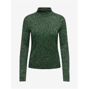 Green women's brindle turtleneck sweater JDY Novalee - Women