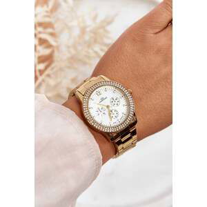 Women's waterproof Giorgio&Dario watch with zircons, gold