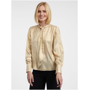 Orsay Women's satin blouse in gold - Women's