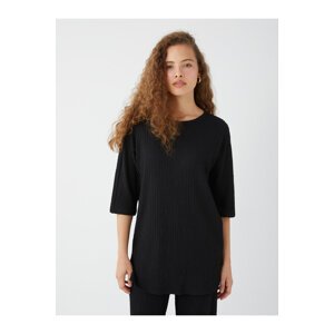 LC Waikiki Women's Crew Neck Plain Oversize T-Shirt