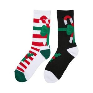 X-Mas Candy Christmas Socks - 2-Pack Multicolored
