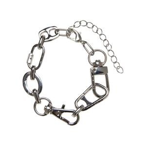 Silver bracelet with different clasps