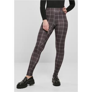 Women's Soft Leggings AOP - Black Plaid