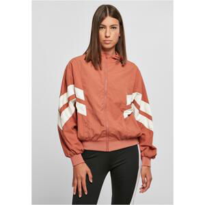 Women's Crinkle Batwing Jacket Terracotta/White Sand