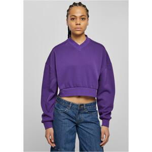 Women's cropped V-neckline realviolet