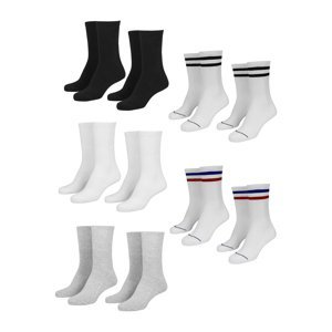 Sports Socks 10-Pack blk/wht/gry+wht/nvy/rd+wht/blk