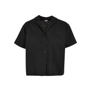 Women's Linen Mixed Leisure Shirt Black