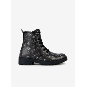 Black Girls' Patterned Ankle Boots Geox Casey - Girls