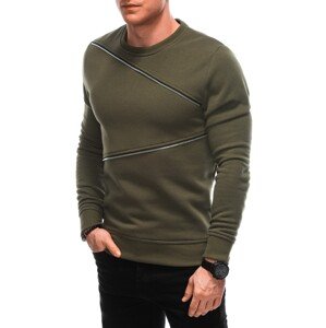 Edoti Men's sweatshirt with decorative zippers OM-SSNZ-22FW-005