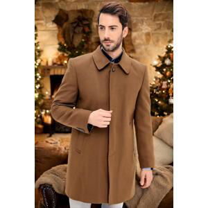 PLT8365 DEWBERRY MEN'S COAT-STRAIGHT CAMEL