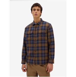 Brown-blue men's plaid flannel shirt VANS Sycamore - Men