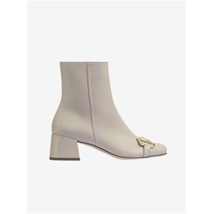 Beige women's leather ankle boots Högl Sophie - Women