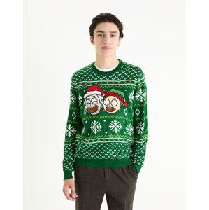 Celio Christmas Sweater Rick & Morty - Men's