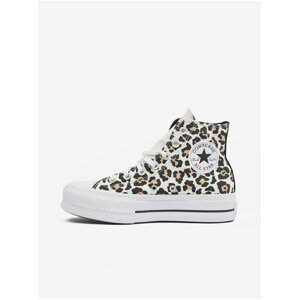 White Women Patterned Ankle Sneakers Converse Chuck Taylor All St - Ladies