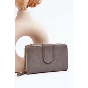 Women's wallet made of eco-leather gray Risuna