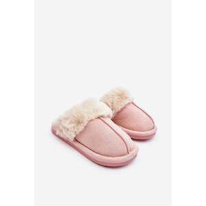 Pink Befana children's slippers with fur