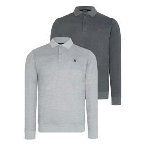 DOUBLE SET V4007 DEWBERRY MEN'S SWEATSHIRT-ANTHRACITE-GREY