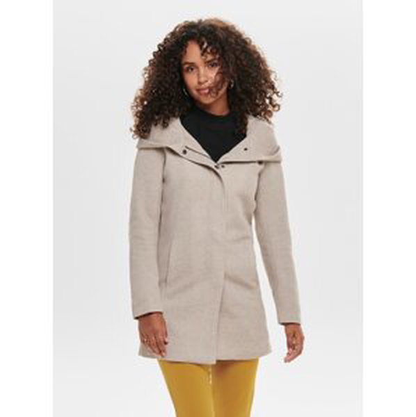 Beige Hooded Coat ONLY Sedona - Women