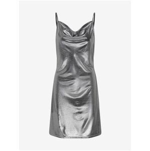 Women's metallic dress in silver color ONLY Melia - Women