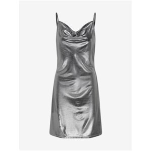 Women's metallic dress in silver color ONLY Melia - Women