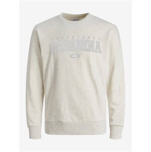 Men's Cream Heather Sweatshirt Jack & Jones Cory - Men's