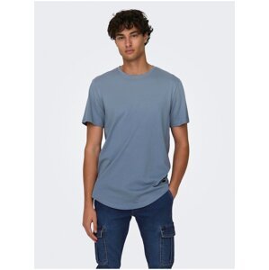 Men's Blue Basic T-Shirt ONLY & SONS Matt Longy - Men