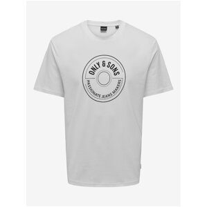 Men's White T-Shirt ONLY & SONS Lamer Life - Men