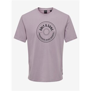 Light Purple Men's T-Shirt ONLY & SONS Lamer Life - Men