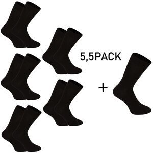 5.5PACK Black Bamboo High Socks