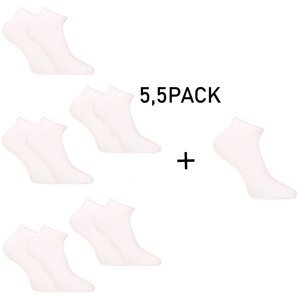 5.5PACK Socks Nedeto Low Bamboo White