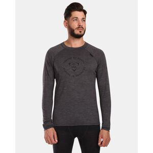 Men's functional T-shirt with long sleeves KILPI MAVORA TOP-M Dark grey