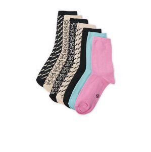 Orsay Súprava siedmich pairs of women's socks in beige and black - Women