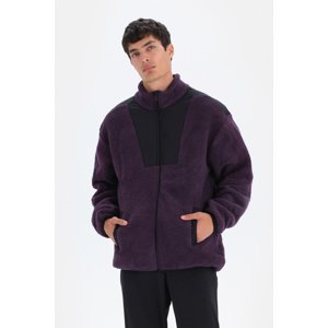 Dagi Plum Zippered Fleece Coat