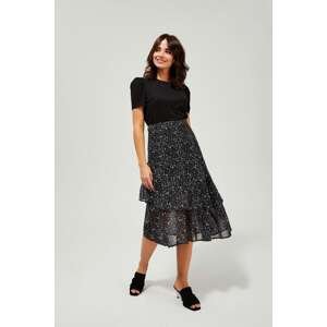 Chiffon skirt with ruffles