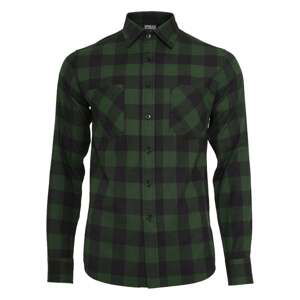 Plaid flannel shirt blk/forest