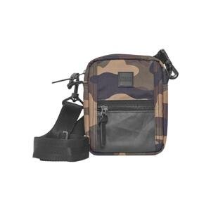 Small crossbody bag with wooden camouflage