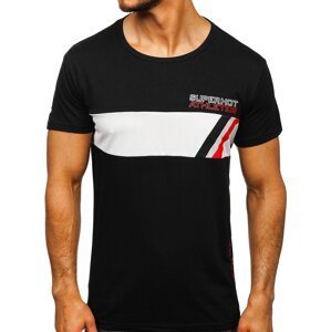 Men's T-shirt with print KS1957 - black,