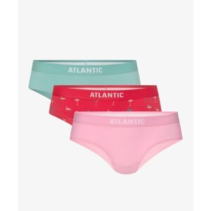 Women panties Half Hipster ATLANTIC 3Pack - pink, coral, green