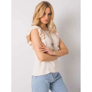 OCH BELLA Beige blouse with neckline at back