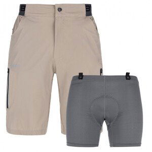 Men cycling shorts Kilpi TRACKEE-M beige