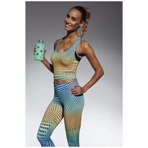 Bas Bleu Crop top WAVE-TOP 30 sports with color print