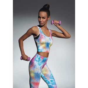 Bas Bleu Crop top TESSERA-TOP 30 sports with colorful print