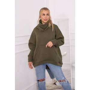 Oversize insulated sweatshirt in khaki color