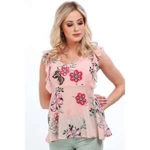 Daily powder blouse with flowers