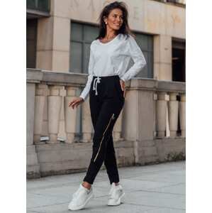Set of women's cargo trousers and white and black blouse